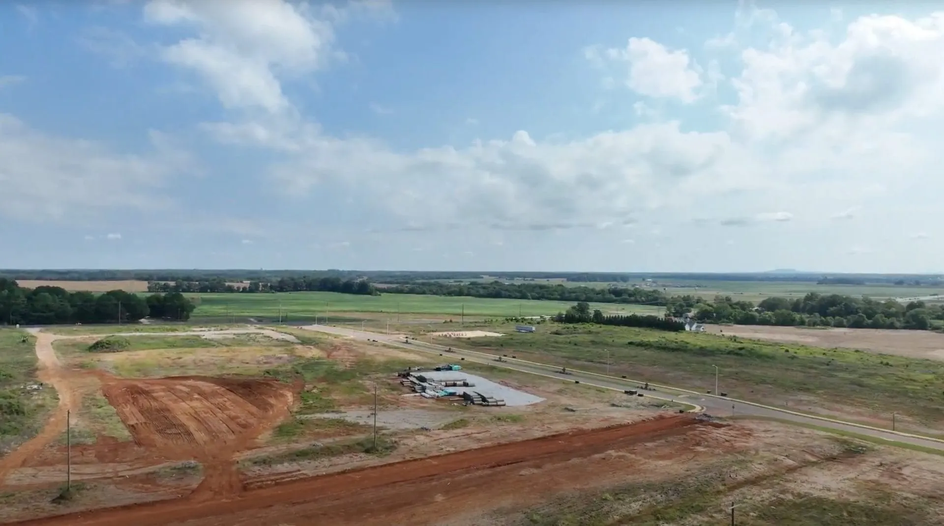 Arabella Village: aerial of site work