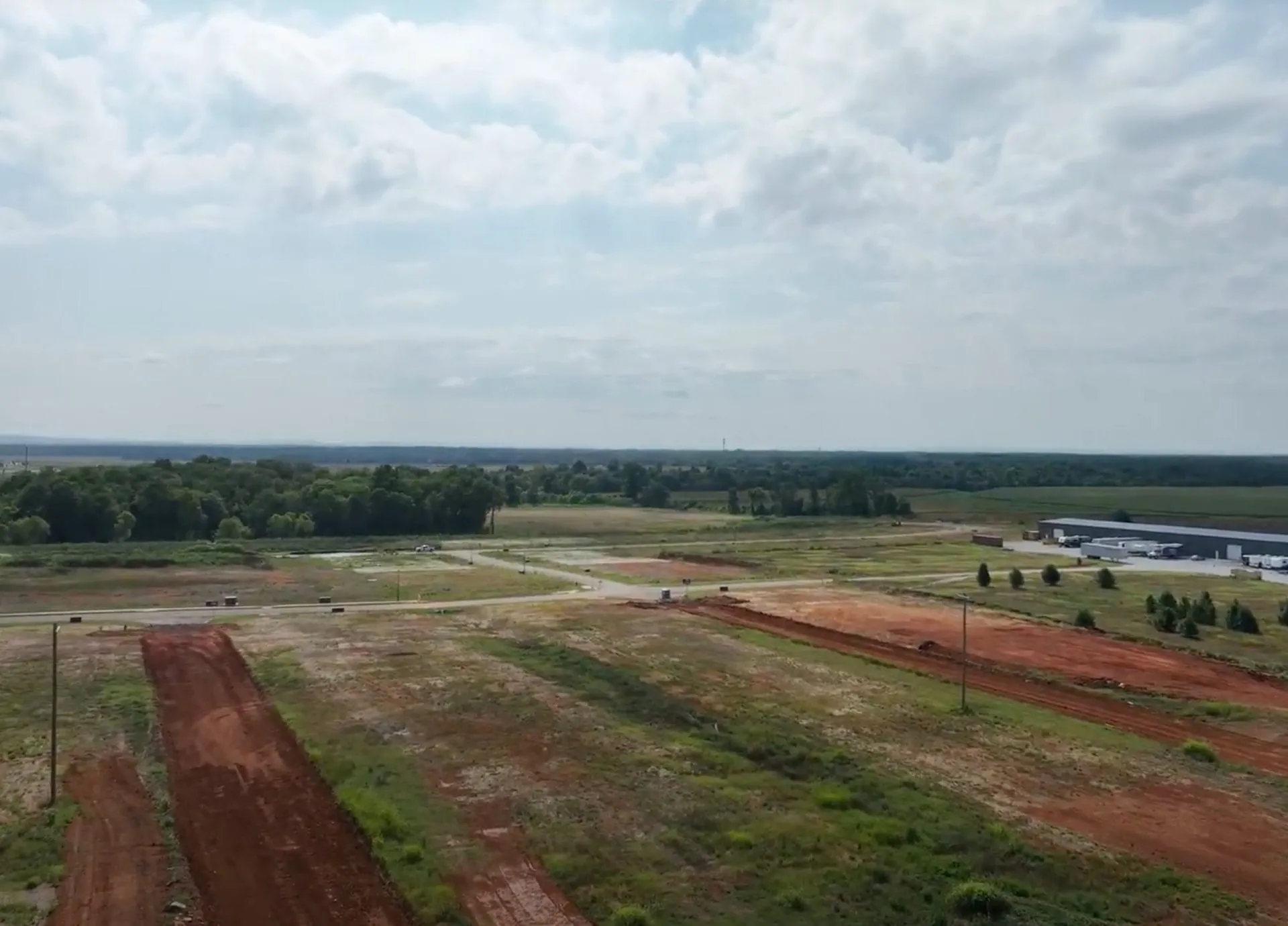 Arabella Village: aerial of site work