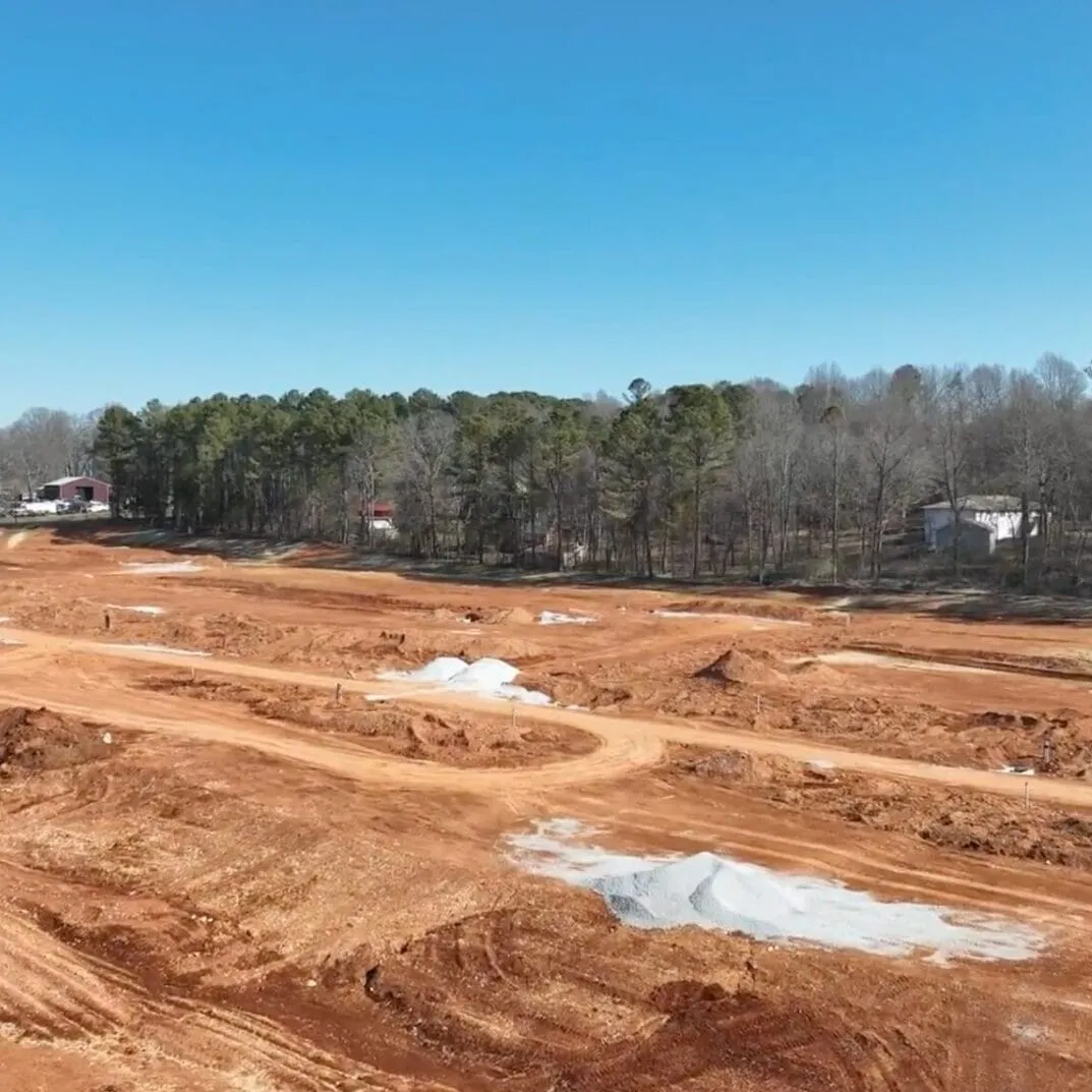 Baltimore Hill: aerial of site work