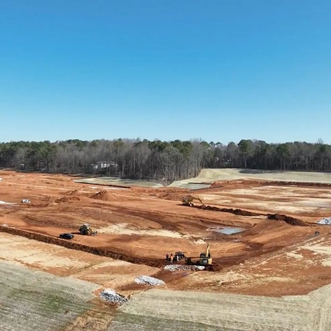 Baltimore Hill: aerial of site work