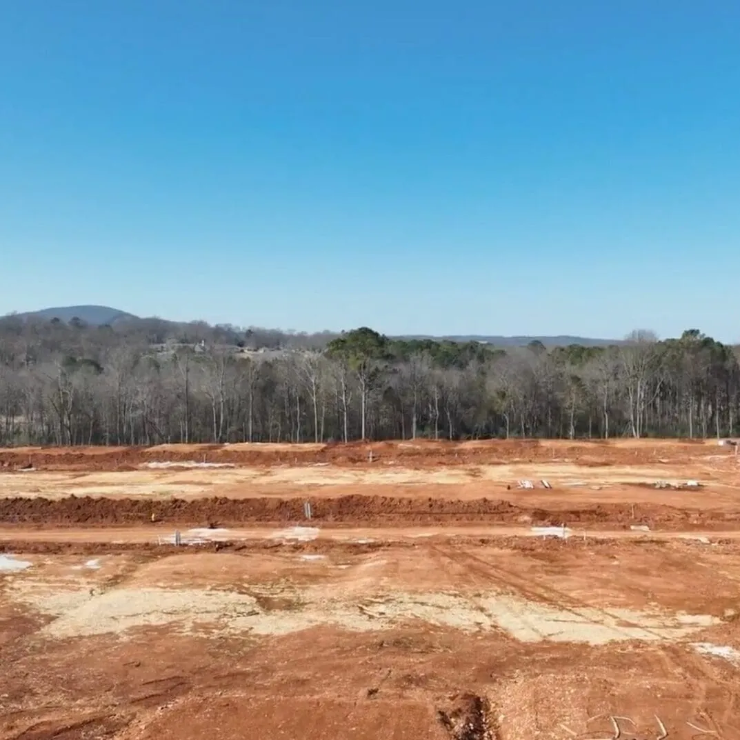 Baltimore Hill: aerial of site work
