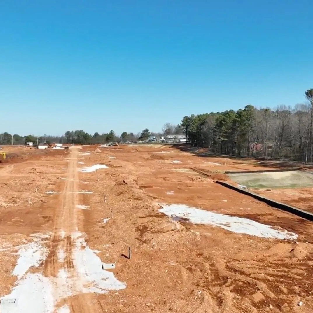 Baltimore Hill: aerial of site work