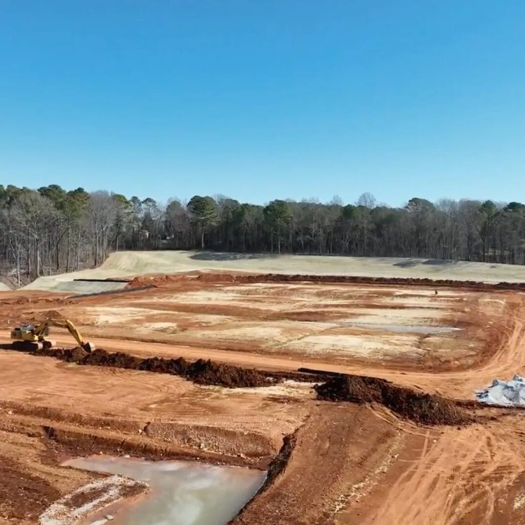 Baltimore Hill: aerial of site work