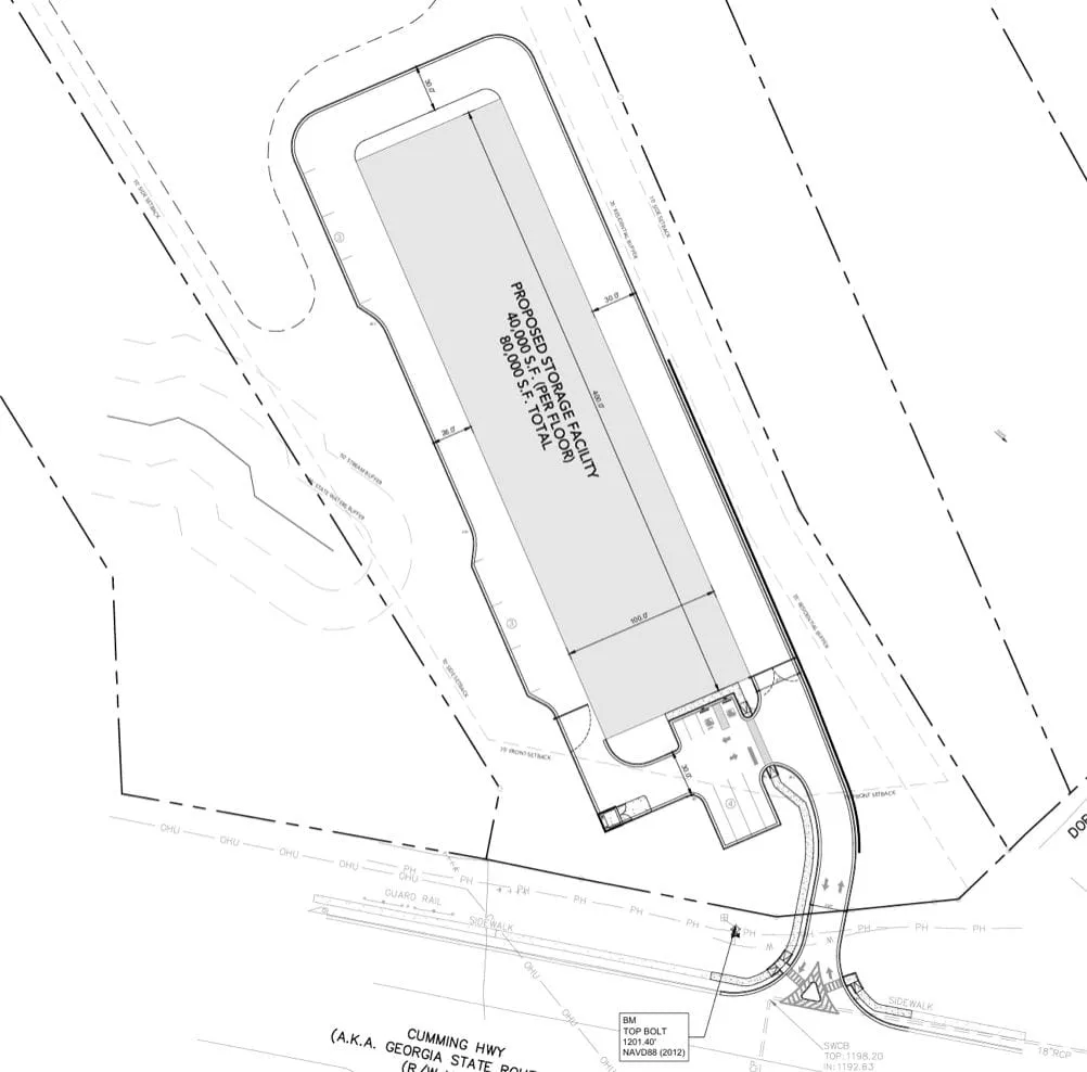 Canton Self-Storage: site plan