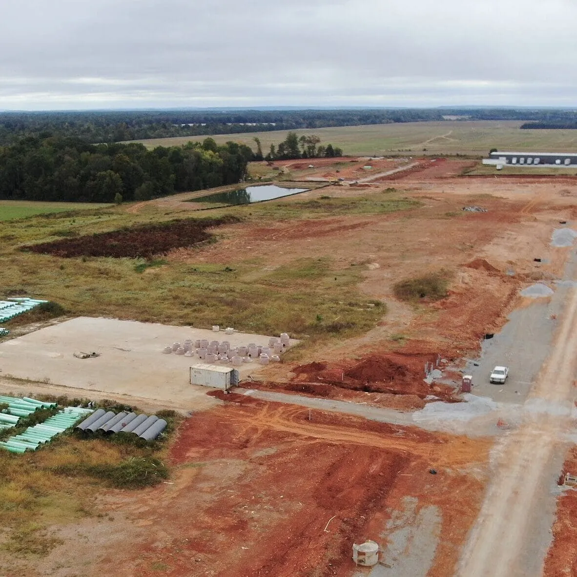 Emma at Arabella Village Phase III: aerial of site work