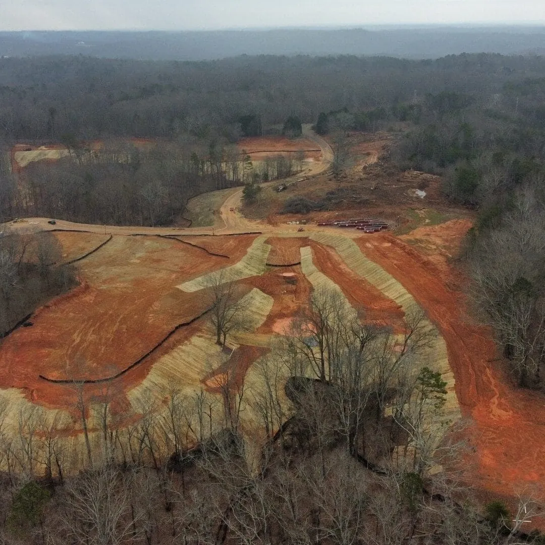Haselton Phase II: aerial of site work