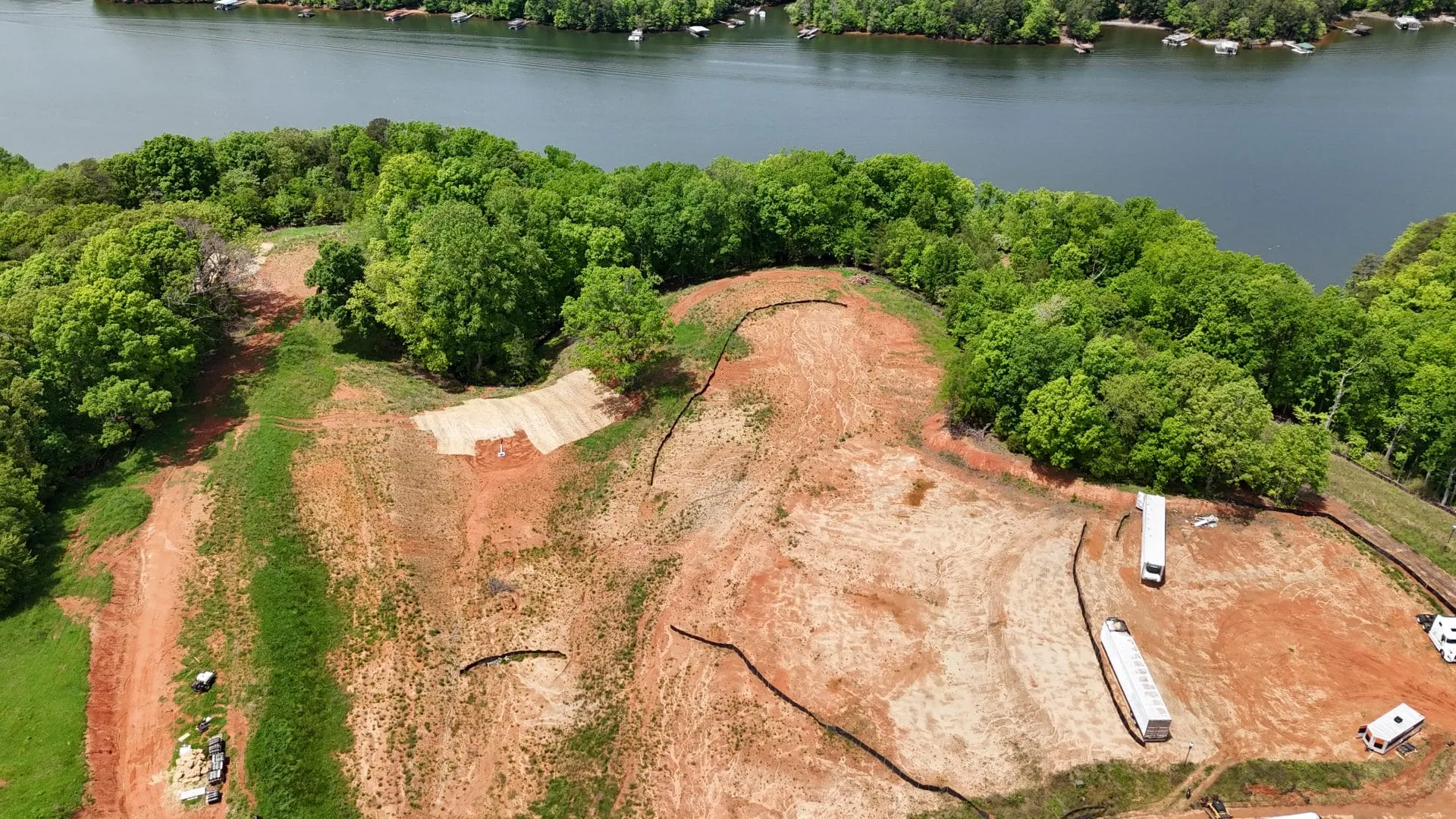 Haselton Phase III: The Cliffs at Lake Lanier: aerial of site work