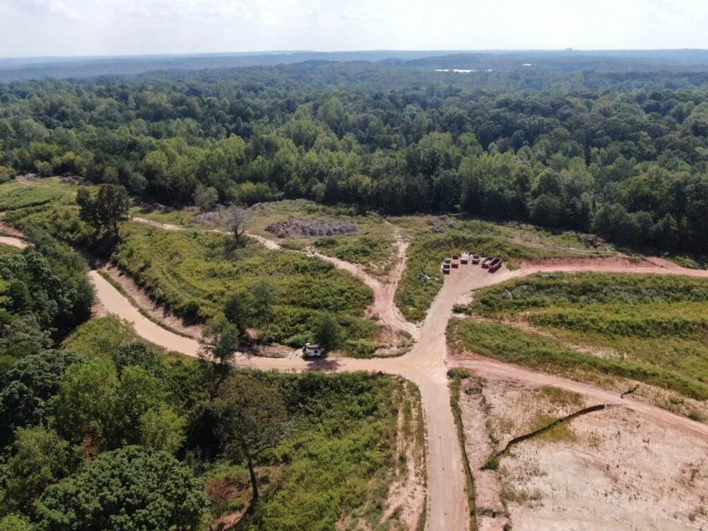 Haselton Phase III: The Cliffs at Lake Lanier: aerial of site work
