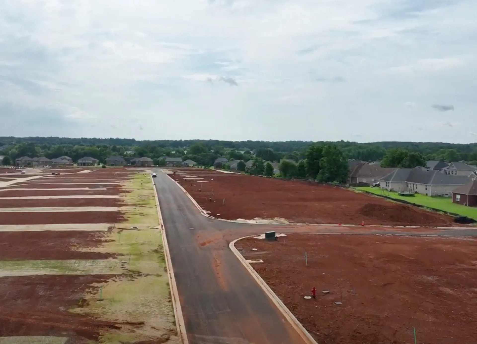 Heritage Village: aerial of site work
