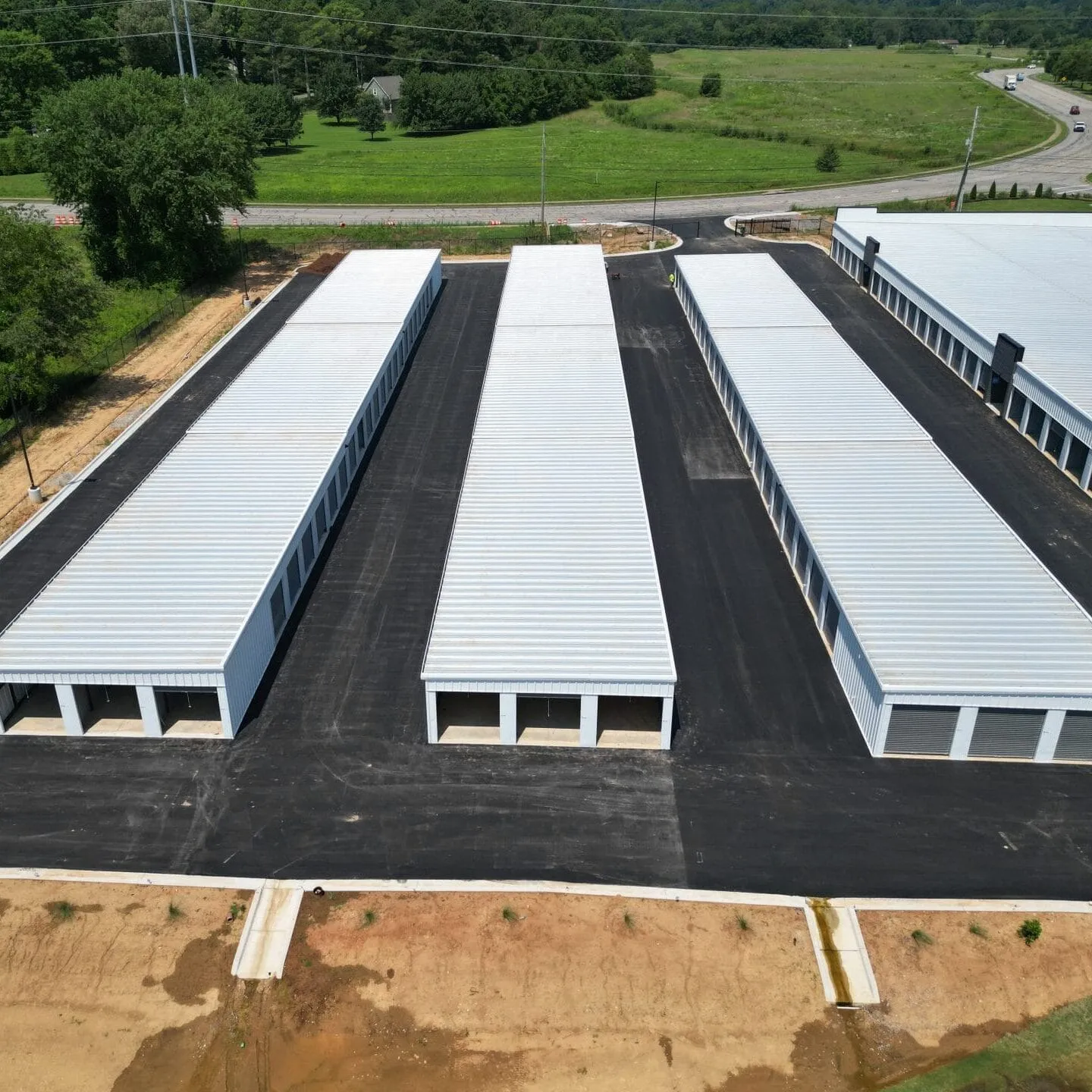 Huntsville Self-Storage: aerial of storage buildings